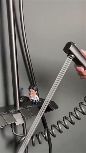 Shower set with intelligent temperature stabilization | Metal, with pressure, convenient push-button