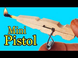 DIY Mini Matchstick Gun with Clothespin Pocket Pistol