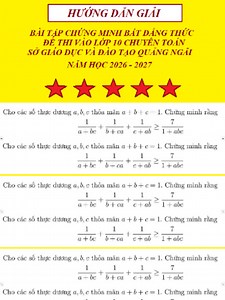 Hướng dẫn giải bài chứng minh bất đẳng thức - Ôn thi vào 10 chuyên Toán TC_2026_338