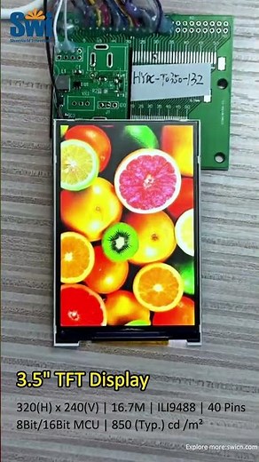 3.5" TFT Display Module for Embedded HMI Applications