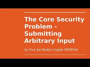 Application Security : Arbitrary Input