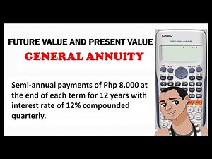 GENERAL ANNUITY: SOLVING FOR FUTURE VALUE AND PRESENT VALUE