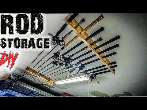 Rod storage made EASY! Building Cheap rod storage in small garage.