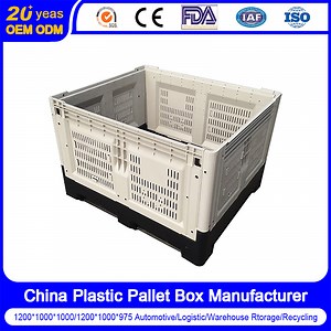 [Hot Item] Heavy Duty Stackable Plastic Industrial Product Storage Pallet Packaging Bin Box Container