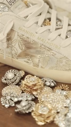 Manish Malhotra on Instagram: "Stepping into sneakers for the first time, and it truly felt instinctive….Collaborating with @goldengoose on two co-designed styles has been such an exciting experience…one rooted in a shared appreciation for craftsmanship, detail, and storytelling…Unveiled with Silvio Campara at the Golden Goose Mumbai flagship, navigated by @kalyanisaha…this collaboration brings together Italian craftsmanship and the @manishmalhotraworld design language…celebrating craft, individ