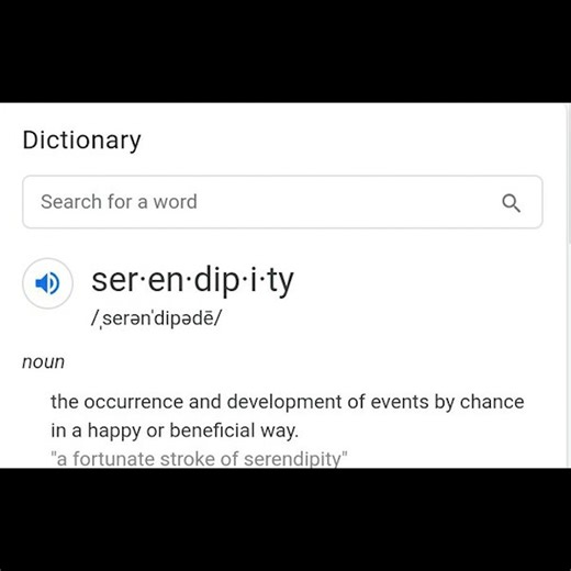 What is serendipity?  It's those unexpected moments when everything...