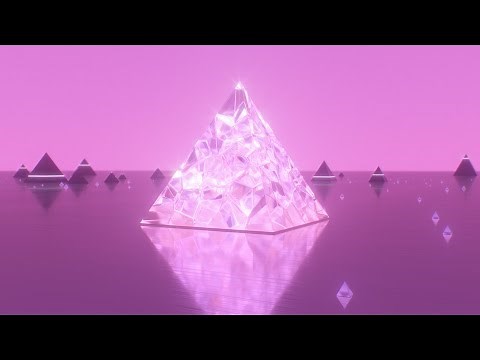 Pink Glass Crystal Pyramid Shines Abstract Aesthetic Light Reflection 4K VJ Loop Moving Background