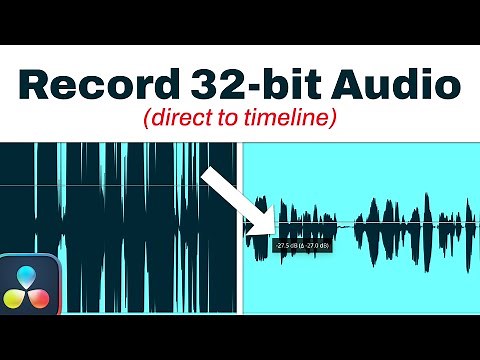 Record 32-bit Float Audio into DaVinci Resolve 20.1