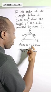 2.5K views · 64 reactions | Learn how I solved this Area of a Triangle Problem. ☺️☺️ #triangle #areaofatriangle #planegeometry #geometry #gpadlearnmaths | Gpad Learn Maths | Facebook