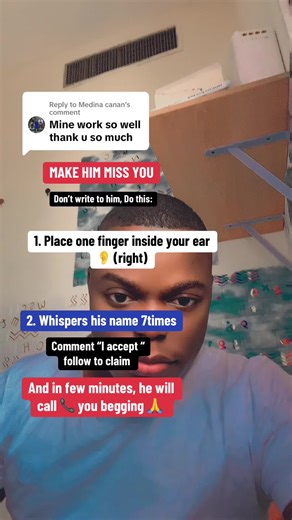 Replying to @Medina canan Make him miss you #meddue | love spell that works immediately