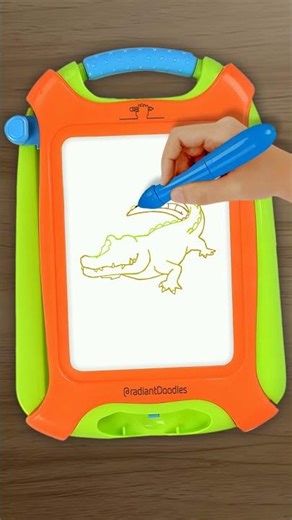 Cute Croc Chomp! 🐊😜 #shorts #howtodraw #kidart #easydrawing