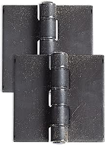 Heavy Duty Weldable Hinges | Steel Butt Hinge Design for Heavy Gates & Doors | Long Lasting - 4" x 4" Size - 1/4" Plate Thickness (2 lb,1 Pair)