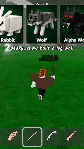 99 Nights in the Forest: SPEAR vs Rabbit, Wolf & Alpha Wolf! 🗡️🐰🐺#roblox #reels#99nightintheforest