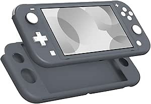 MoKo Case Compatible with Nintendo Switch Lite, Silicone Protective Rubber Cover, Shock-Absorption Anti-Scratch Non-Slip Case Compatible with Nintendo Switch Lite Console - Gray