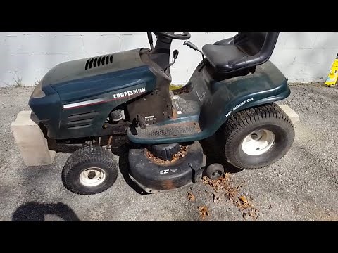 Removing deck from a craftsman mower