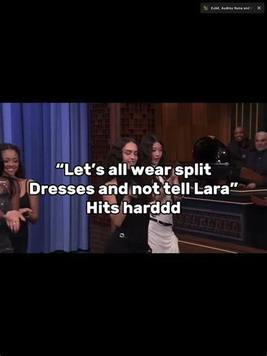 “Let’s all wear split dresses and not tell Lara”