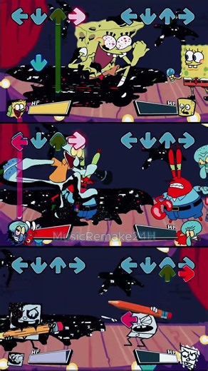FNF Spongebob x Mr Krab Normal vs Glitch | Bikini Bottom Mod #fnf #fridaynightfunkin
