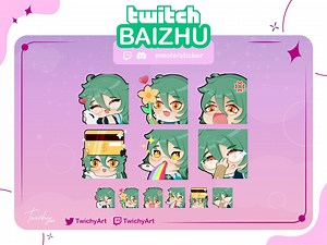 Baizhu Pack of Emotes for Twitch / Discord Stickers / Youtube | Genshin Impact Emote - Etsy Canada
