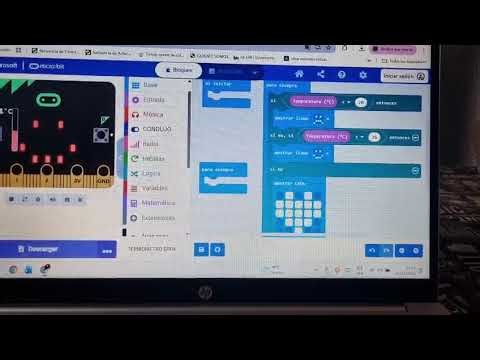 termómetro digital utilizando la placa Micro:bit y el entorno MakeCode.