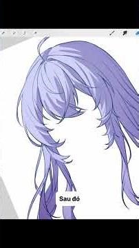 You now know how to outline and color hair! #genzacademyvn #gztools #procreate #anime #artist #co...