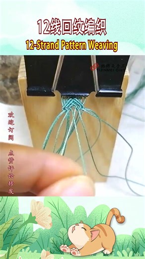 12-Strand Pattern Weaving | 12 线回纹编织 #diy #编绳教程 #bracelettutorial #jewelrymaking #tutorial #handmade