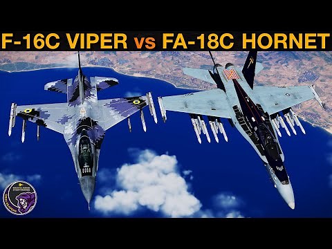 F-16C Viper vs FA-18C Hornet: BVR Battle & Dogfight | DCS