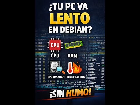 PC lento en Debian: detecta el cuello de botella (CPU/RAM/Disco/SMART/Temp) | Sin humo