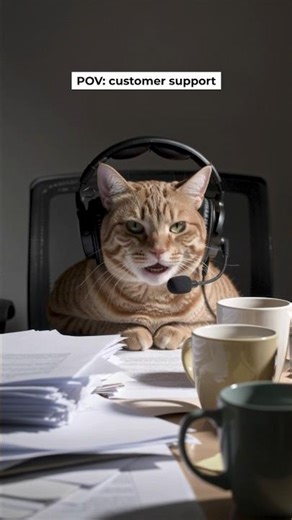 Cat answering call center