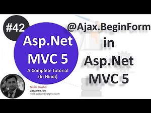 (#42) @Ajax.BeginForm in MVC | mvc tutorial for beginners in .net c#