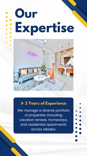 At Alviv Homestay Management, we take pride in professional property management services. ✨ We're dedicated to maximizing your property investment returns through careful upkeep and strategic marketing. We priorities; 🔹 Luxury apartments 🔸 Vacation rentals 🔹 Family homes Your property is in good hands to ensure long-term value and customer satisfaction. Let’s build a future of luxury vacation stay together. "Discover the Comfort with Us" Contact details: 📲 018-319 4139 📲 011-5854 5936 🔗 ht
