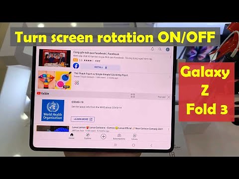 Turn screen rotation ON/OFF Samsung Galaxy Z Fold 3