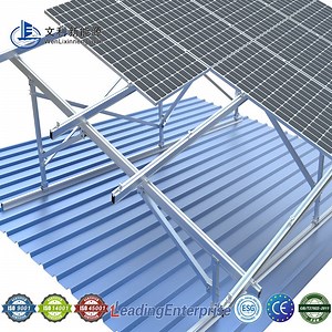 Multi-Pillar Tilt Solar Mounting System with Roof Sunlight Metal Fittings Structure for Effective Shading