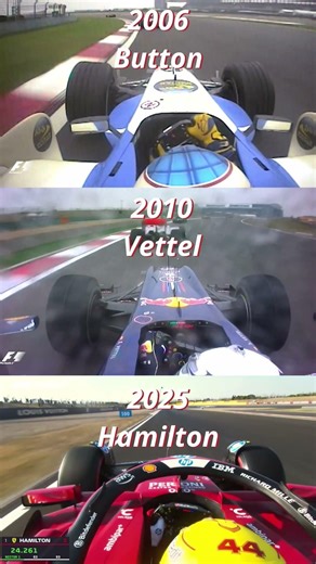 China Turn 6 Evolution 🇨🇳 Button (2006) vs Vettel (2010) vs Hamilton (2025)