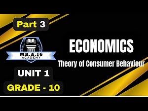 ECONOMICS GRADE 10 UNIT 1 PART 3/1.3. THE CONSUMER MAXIMIZATION PROBLEM