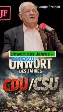 ZDF-Legende Peter Hahne: Unwort des Jahres – CDU/CSU