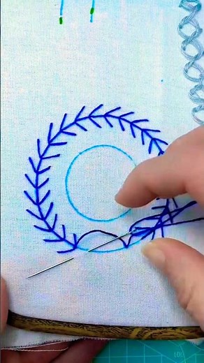 Creative Fabric Embroidery Design with Thread #threadcraft #handicraft #handmadecraft #c