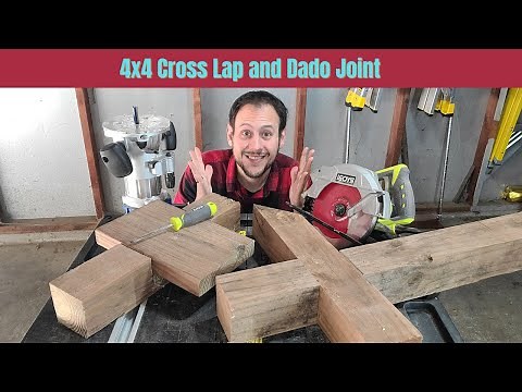 Best way to make Cross lap or Dado joint in a 4x4 using 3 basic tools!