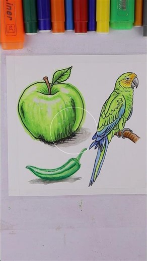 Easy pepper 🌶️ 🫑 drawing step by step tutorial for beginners using ARdrawing app #draw #art #arte