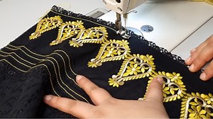 533K views · 5.2K reactions | Learn Amazing Sewing Tricks with Knotty Stitches/ Make Beautiful Border Design with just threads and laces #sewing #stitching #sewinghacks #sewingtricks #design #fashion #crafts #silai #kurti #lifehacks #neckdesign | Knotty Stitches | Facebook
