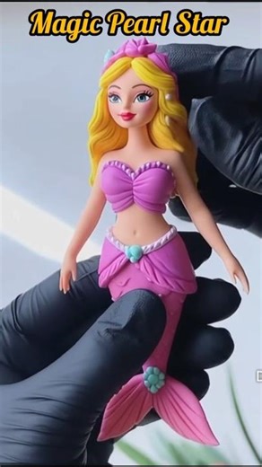 Clay Mermaid Doll Making 🧜‍♀️ | Satisfying Clay Art | Magic Pearl Star