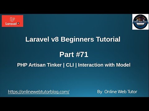 Learn Laravel 8 Beginners Tutorial #71 PHP Artisan Tinker With Application Model | First Session