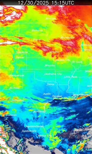Central US 24 Hour Weather | December 30, 2025 #shorts