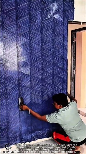 Texture Wall Work Tool for Precision Geometric Brush Patterns #worktool