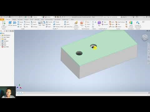 Bài 18: Cách tạo lỗ trong phần mềm Inventor