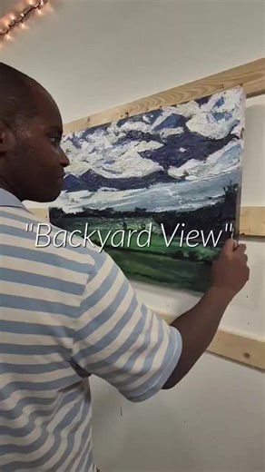 More visuals of recent landscape painting “Backyard View” #anthonysmithjr #artoftheday #artoninstagram #tapeart #blackart #collage #pennslyvania #shippensburgpa #pennsylvanialandscape #art #abstractart #mixedmediaart #juxtahub #landscapepainting #palletknifepainting #palletknife #paint #reelsoninstagram