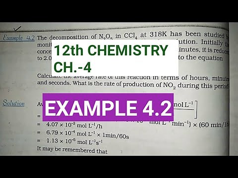 12th Chemistry Ch-4||Example 4.2||Study with Farru