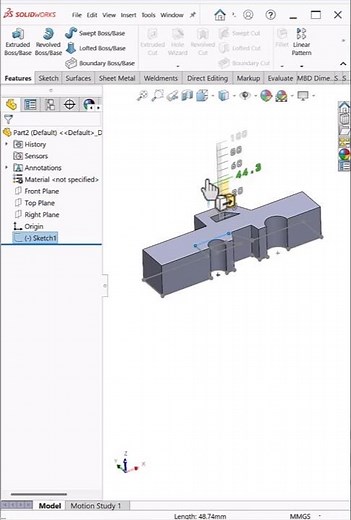 Instant 3D in SolidWorks 🔥 Fast Modeling Trick #shorts #SolidWorks