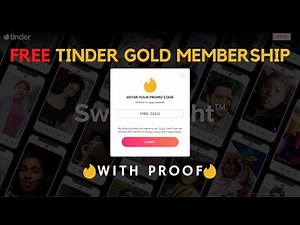 Free Tinder Gold Promo Code 100% working with Proof | Tinder Gold Free for Android and IOS #TINDER