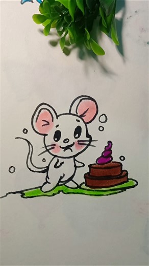 CUTE MOUSE DRAWING IDEA 💡,🐭🐀🐁#shorts #youtubeshorts #mouse #art
