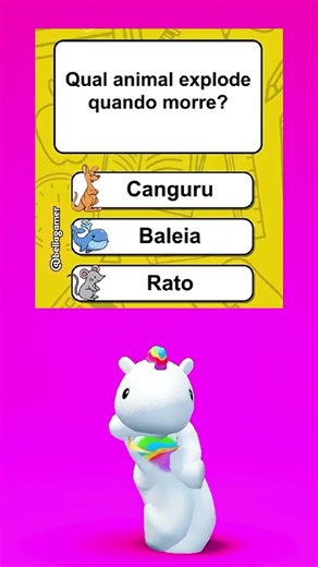 Qual animal explode quando morre? #charadasfaceis #shortsroblox #parati